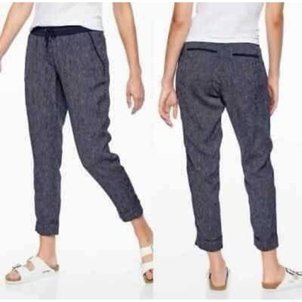 ATHLETA Batik Midtown Ankle Blue Spot Jogger Pants 594970 Women’s Size 10